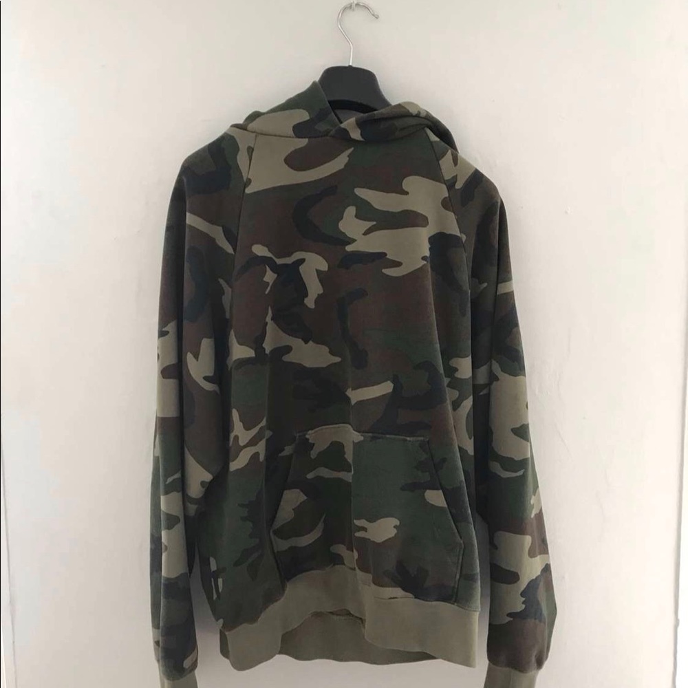 Fear of god camo hoodie